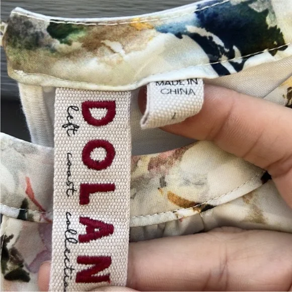 Dolan Left Coast Collection Araminta Floral Ruffled Blouse size Large - Picture 4 of 7